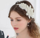 Sweet princess bridal headgear handmade crystal inlaid rhinestone flower cloth headband hair ornament - V.I.P Digital Presence