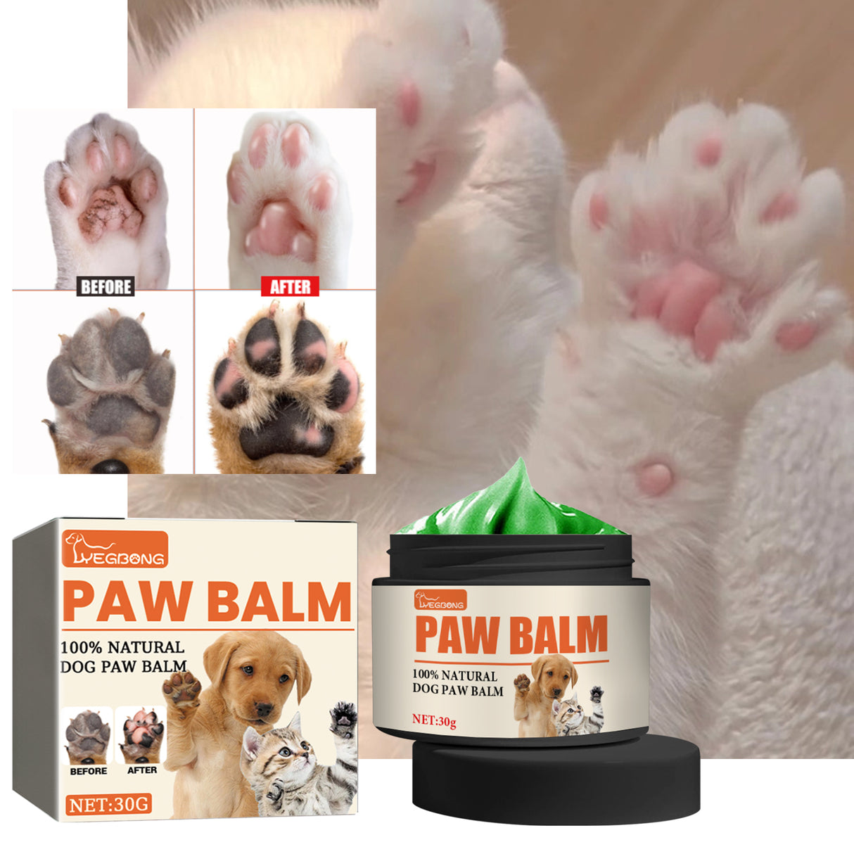 Pet Paw Care Cream, Moisturizing And Anti-Dry Crack Cat And Dog Foot Care Pad Paw Care Cream - V.I.P Digital Presence