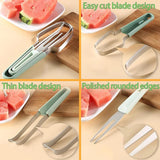 3-in-1 Watermelon Cutter Stainless Steel Fruit Carving Knife Multi-functional Melon Fork Slicer Tool for Camping Kitchen Gadgets - V.I.P Digital Presence