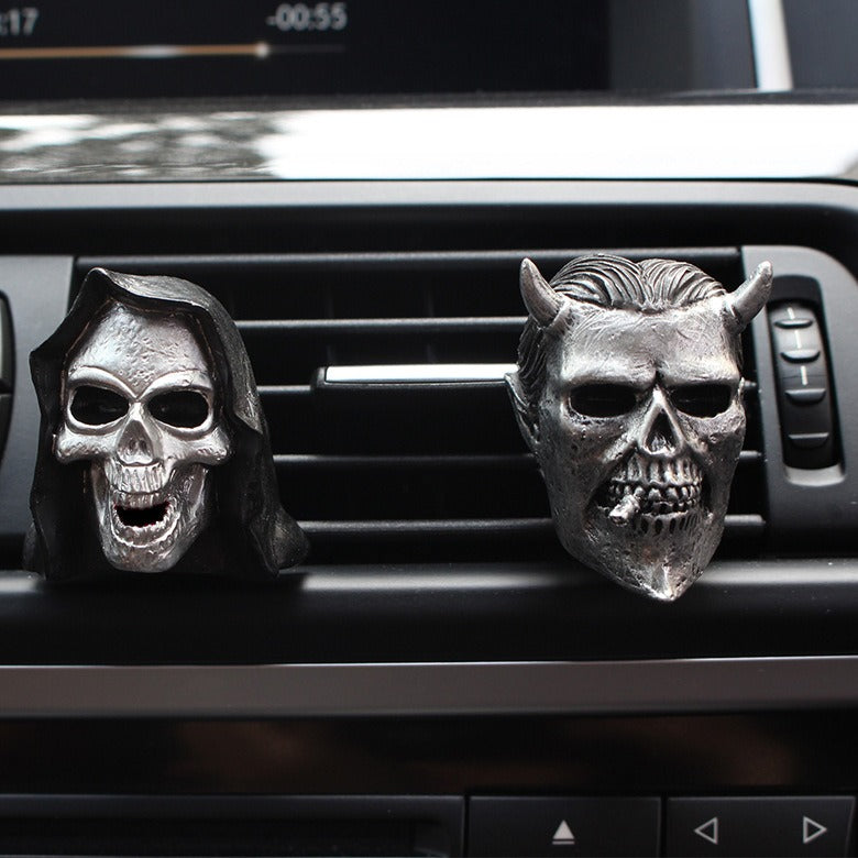 Death Skull Aromatherapy Plugin Resin Ghost Mask Car mounted Aromatherapy Clip Decoration - V.I.P Digital Presence