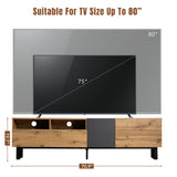 Modern TV Stand for 80'' TV with Double Storage Space