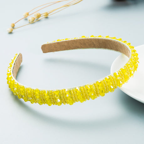 Hair Hoop Hand-Woven Beaded Headband Female Baroque Sponge Hair Bundle Korean Face Wash Hair Accessories - V.I.P Digital Presence
