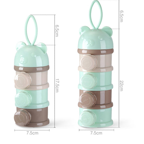 3 / 4 layers Bear Style Portable Baby Food Storage Box Essential Cereal Cartoon Infant Milk Powder Box Toddle Snacks Container - V.I.P Digital Presence