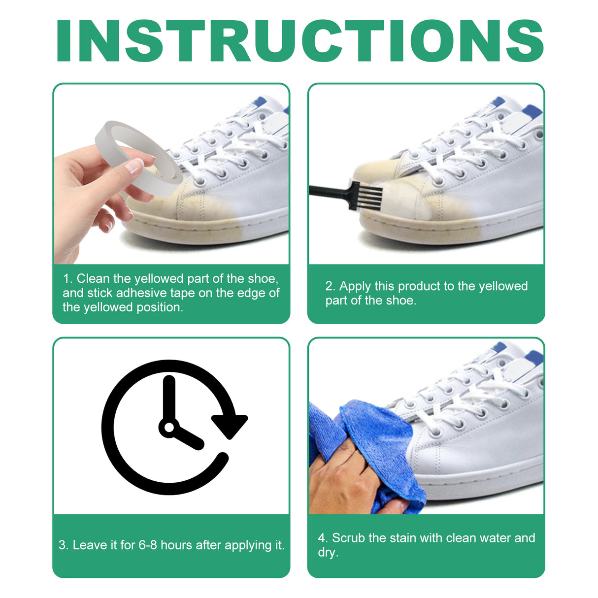 Shoes Stain Removal Yellow Gel, Remove Oxidation To Clean Stains Yellow Edge Wash Free Gel Small White Shoes - V.I.P Digital Presence