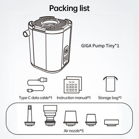 Mini Electric Pump for Inflating/Deflating Air Mattresses & Swimming Rings, Portable for Camping - V.I.P Digital Presence