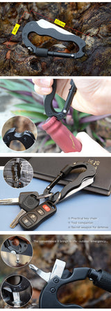 5 in 1 Outdoor Multi Function Mountaineering Buckle Fast Hanging Buckle Cross Screwdriver Carabiner Bottle Opener Wine Opener - V.I.P Digital Presence