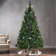 9' Glitter Bristle Mixed Hinged Tree with 72 Red Berry and 73 Pine Cones and 2099 tips,Dia:66 - V.I.P Digital Presence
