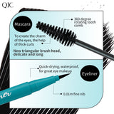 QIC Green Box 2in1 Eyeliner + Mascara Set Waterproof and Smudge-free Long, Thick and Curled Makeup - V.I.P Digital Presence