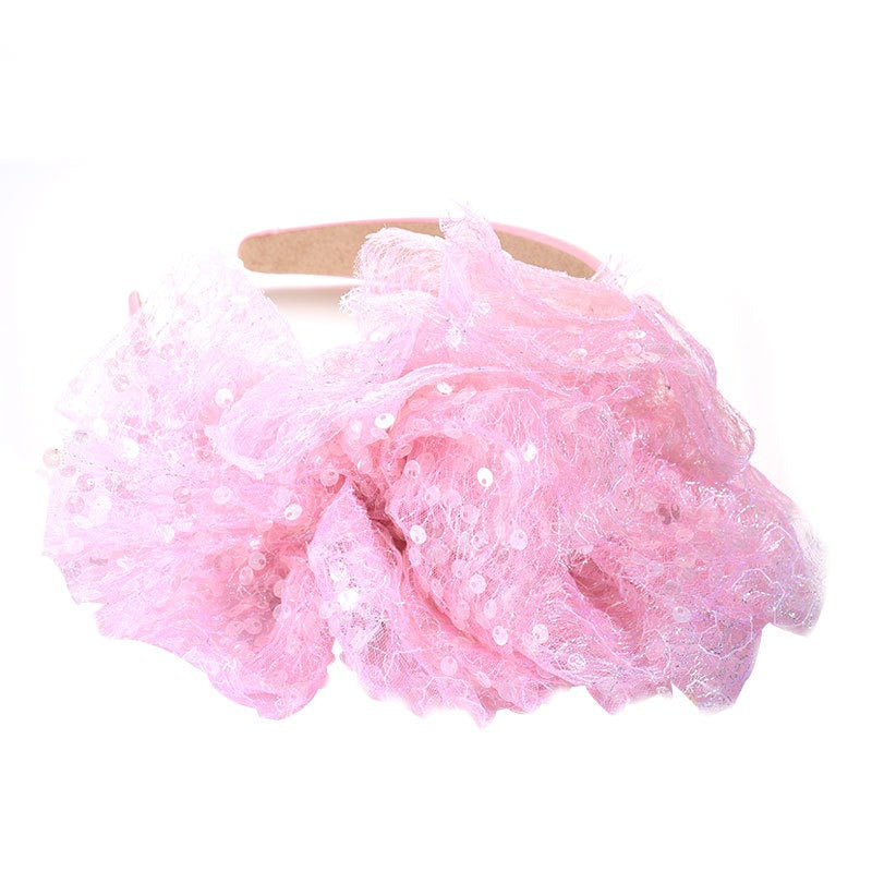 Fashionable fish scale cloud fabric large bow hairband - V.I.P Digital Presence