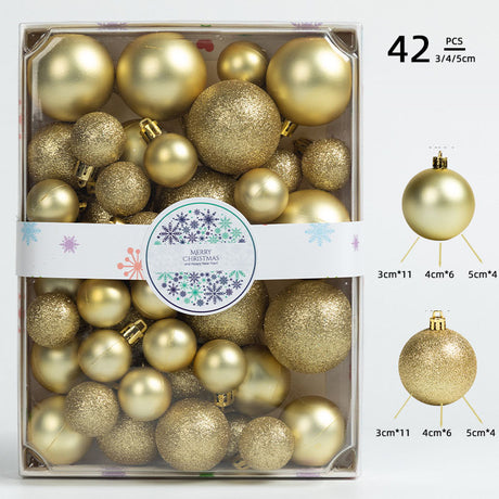 Christmas 3/4/5CM Christmas Ball Decoration Pendant 42pcs Color Box Christmas Tree Ornament Decoration Props - V.I.P Digital Presence