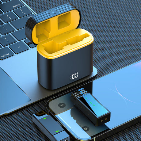 J68 One to One Wireless Collar Microphone Live Video Clear Reception Wireless Mini Microphone - V.I.P Digital Presence