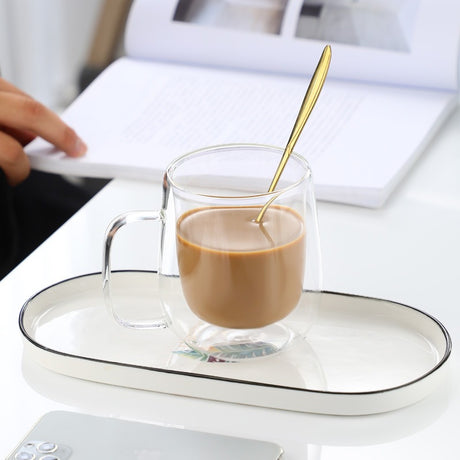Creative Double Layer Mug with Double Layer Glass Cup and High Borosilicate Glass - V.I.P Digital Presence