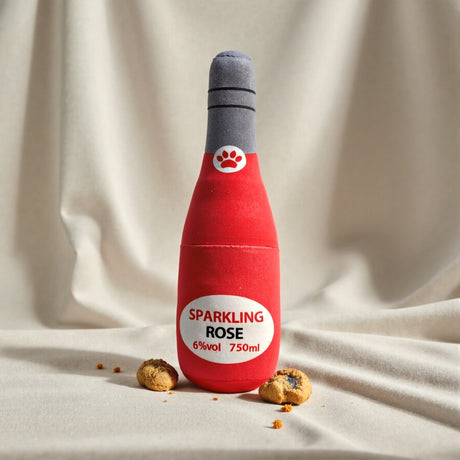 Dog Toy Realistic Wine Bottle Chew-Resistant Self-Entertainment Plush Toy for Cats and Dogs Teeth Cleaning Sound-Making Toy - V.I.P Digital Presence