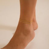 Versatile Sparkling Thin Chain Metal Wind Foot Chain Style Beach Anklet Set - V.I.P Digital Presence
