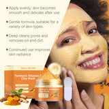 Turmeric Vitamin C Mud Film Refreshing Moisturizing Improve Darkness Clean Oil Control Reduce Acne