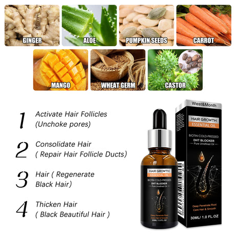 Hair Growth Essential Oil, Dense Hair Growth Repair Dry Hair And Moisture Hair Essence - V.I.P Digital Presence