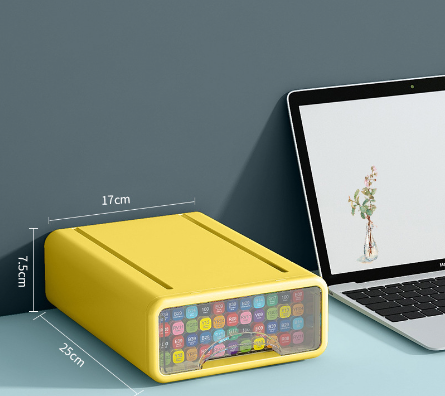 Office home desktop cosmetics stationery transparent storage box drawer type sundries storage box - V.I.P Digital Presence