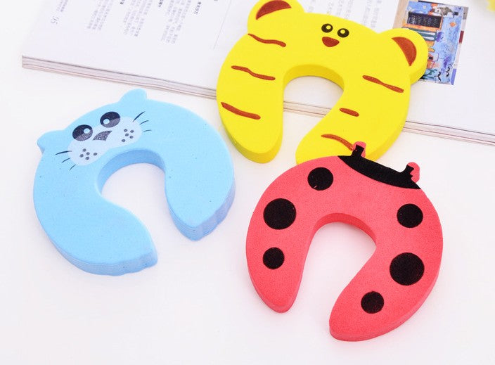 Abrazadera de puerta de dibujos animados para niños, tope de seguridad manual 