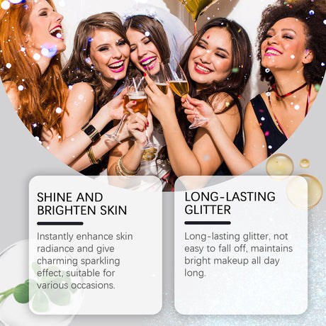 Body Glitter Spray, Body Glitter Highlight Spray Natural Stereo Long-Lasting Brightening Glitter Powder - V.I.P Digital Presence