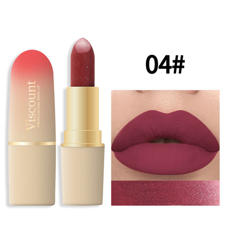 Waterproof And Durable Lipstick Velvet Fine Glitter Matte Lip And Cheek Dual-Use Lipstick - V.I.P Digital Presence