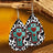 PU Leather Iron Hook Teardrop Earrings - V.I.P Digital Presence