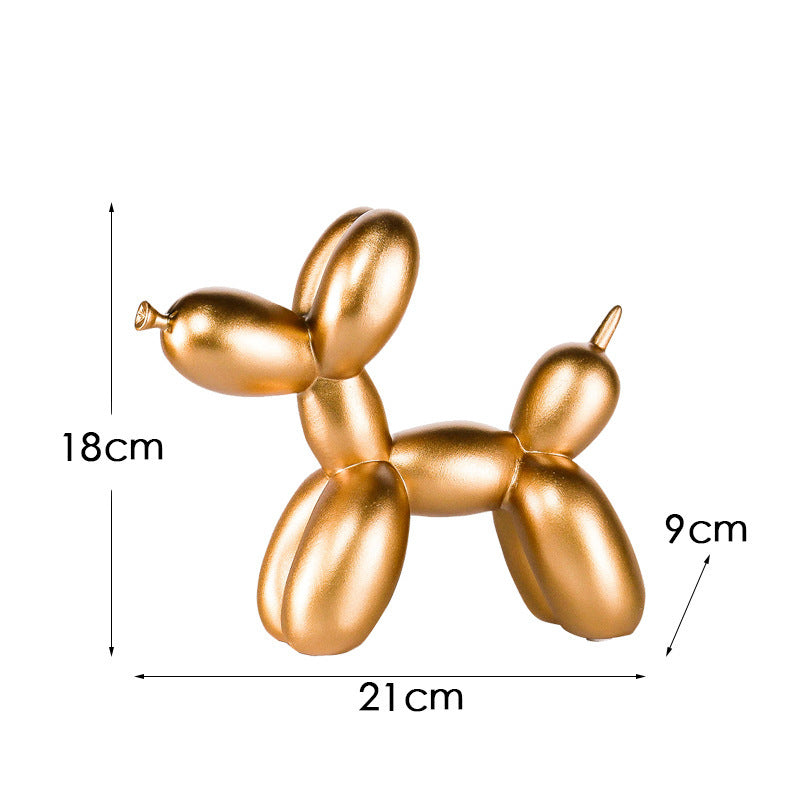 New black and white plaid balloon dog ornaments creative TV cabinet wine cabinet living room porch resin crafts - V.I.P Digital Presence