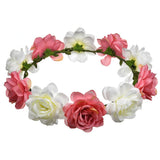 Bohemian Beach Rose Blossom Hair Hoop Bride Flower Ring Hair Strap - V.I.P Digital Presence
