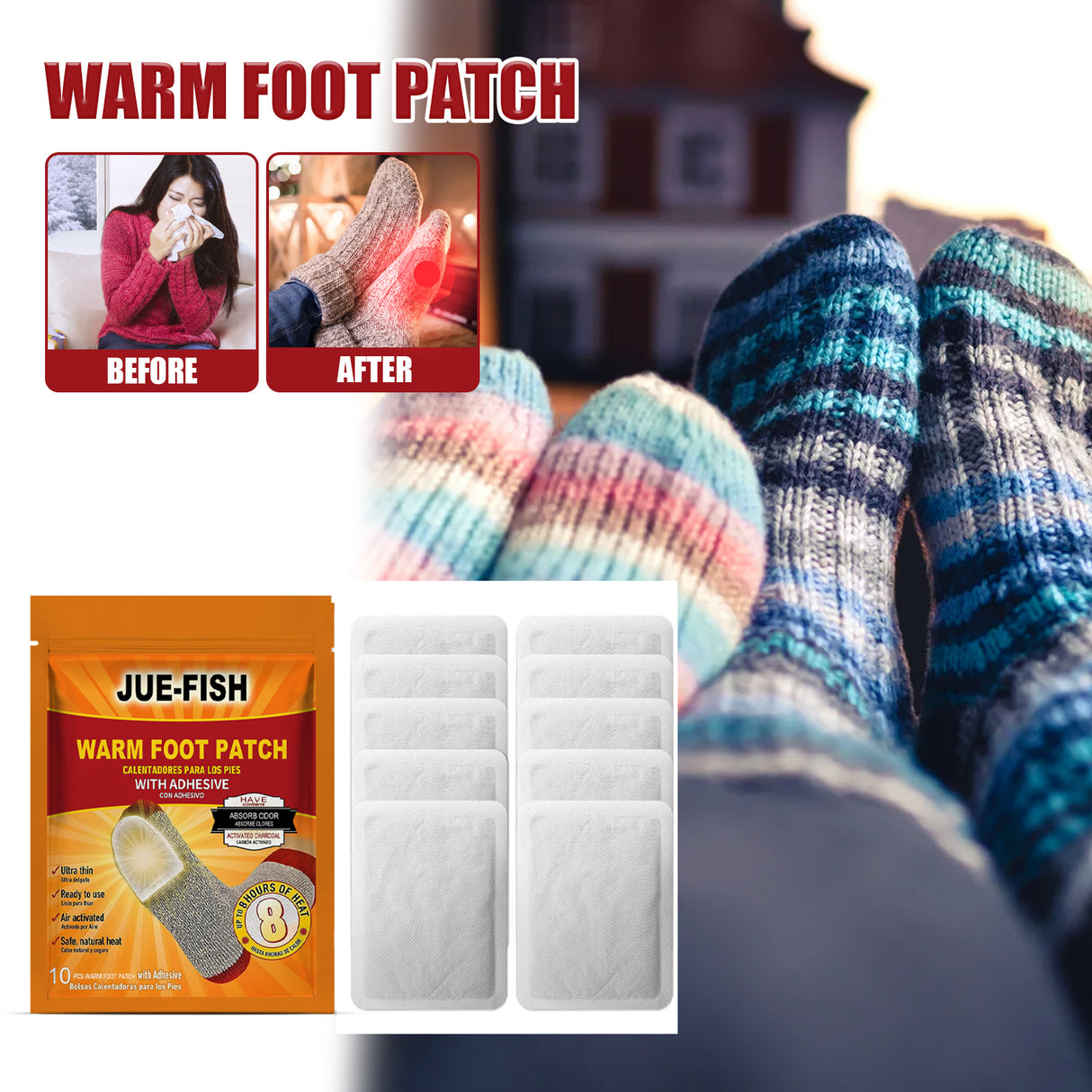 Foot Warm Patch, Warm Portable Disposable Heat And Cold Warm Foot Patch - V.I.P Digital Presence