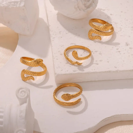 Titanium Steel Snake Shape Bypass Ring - V.I.P Digital Presence