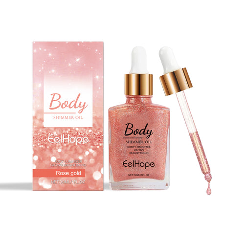 Body Glitter Oil, Facial Body Liquid Highlighter Moisturizer Easy To Apply Party Focus Brightening - V.I.P Digital Presence