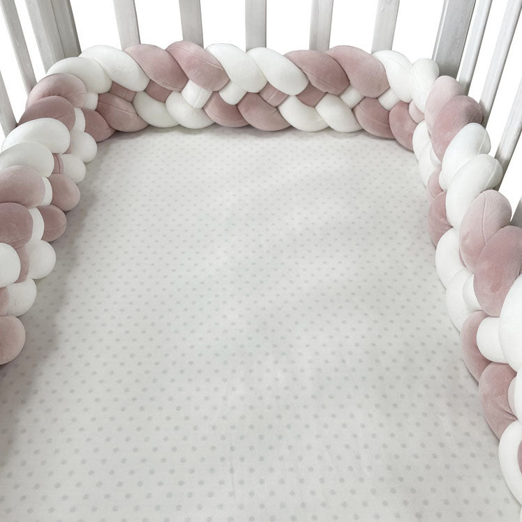 Woven baby bed surround anti-collision strip four strand Fried Dough Twists braid wrapped around the bed surround ins baby child - V.I.P Digital Presence