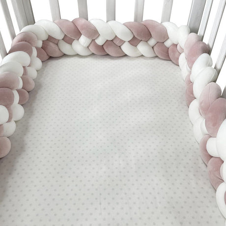 Woven baby bed surround anti-collision strip four strand Fried Dough Twists braid wrapped around the bed surround ins baby child - V.I.P Digital Presence