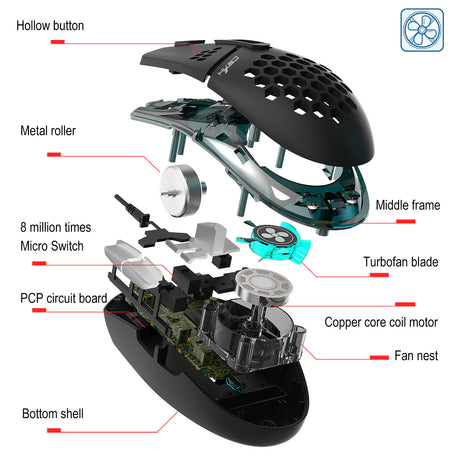 J400 new fan macro programming wired hole gaming mouse 8000dpi adjustable anti sweat design - V.I.P Digital Presence