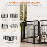 Outdoor dog fence, 8-piece board dog fence. 31 inch portable pet sports fence. Black, 26.3 inches wide x 31.5 inches high. - V.I.P Digital Presence