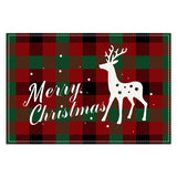 Christmas Tree Elk Printed Meal Mat Christmas Striped Checkered Table Mat White Hemp Western Food Mat - V.I.P Digital Presence