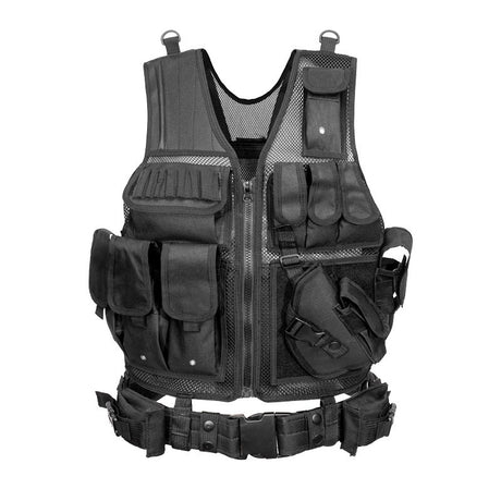 Tactical Vest for Men, Airsoft Vest, Black Molle Vest and Cap Protective Equipment, Tactical Airsoft Gear - V.I.P Digital Presence