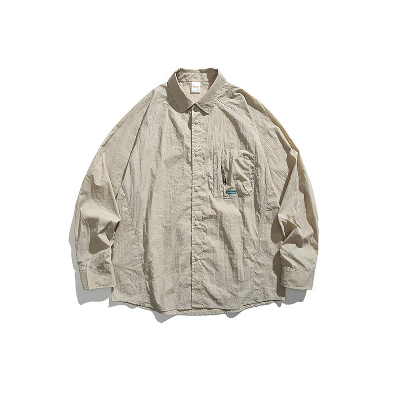 Casual sun protection long sleeved shirt jacket men's shirt - V.I.P Digital Presence