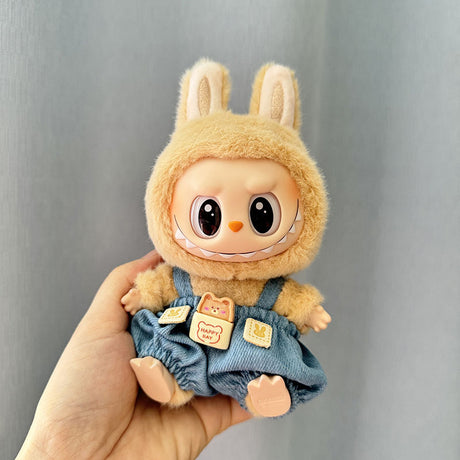 [Clothes Only] 1st/2nd generation Labubu clothes pendant Labubu sitting party baby clothes teddy bear suspenders cute pants - V.I.P Digital Presence
