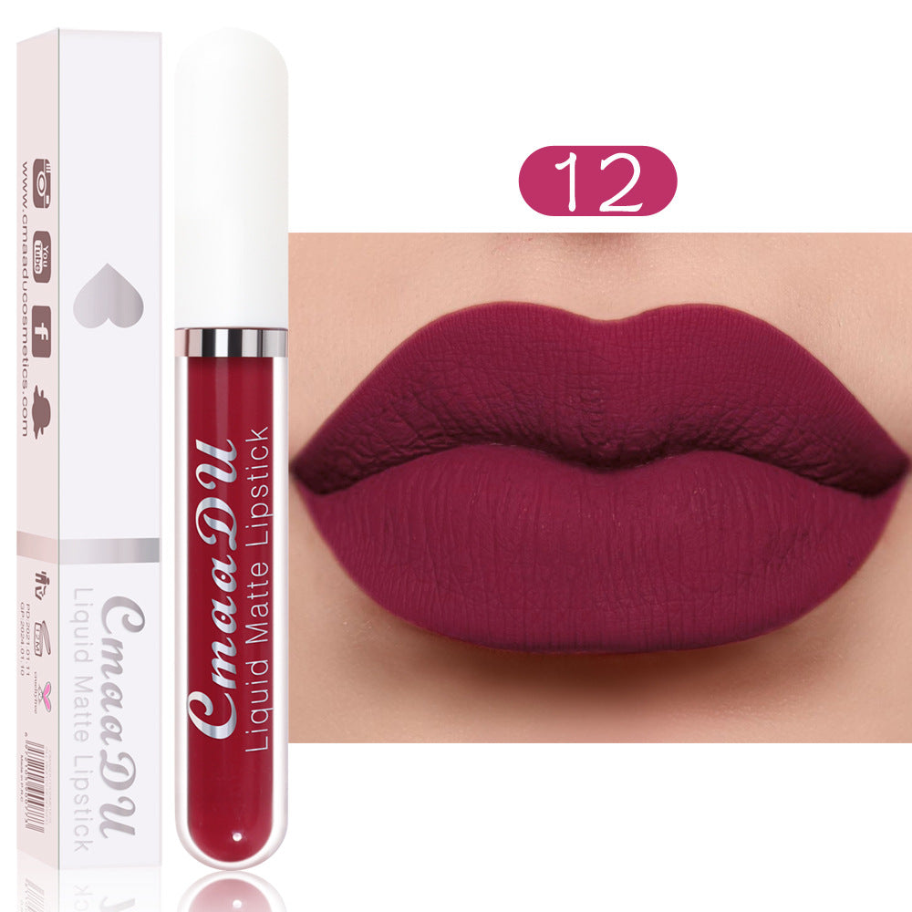 CmaaDu 18 Color Lipstick Matte Non-Stick Cup Waterproof Long Lasting Lip Gloss - V.I.P Digital Presence