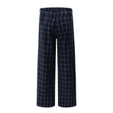 Street Trend Retro Plaid Casual Pants Men's Sportswear High Street Vibe Loose Plaid Wide Leg Straight Trousers - V.I.P Digital Presence