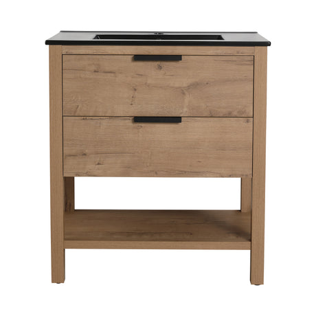 30 Inch Bathroom Vanity Plywood With 2 Drawers(BVB01030IMO-BL9075BK) - V.I.P Digital Presence