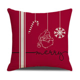Pink cartoon Christmas linen pillowcase, sofa cushion, home goods pillowcase - V.I.P Digital Presence