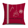 Pink cartoon Christmas linen pillowcase, sofa cushion, home goods pillowcase - V.I.P Digital Presence