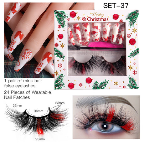 Christmas Nail Enhancement Eyelash Tool Set False Eyelash Decoration Color Mink Hair Beauty Tool - V.I.P Digital Presence