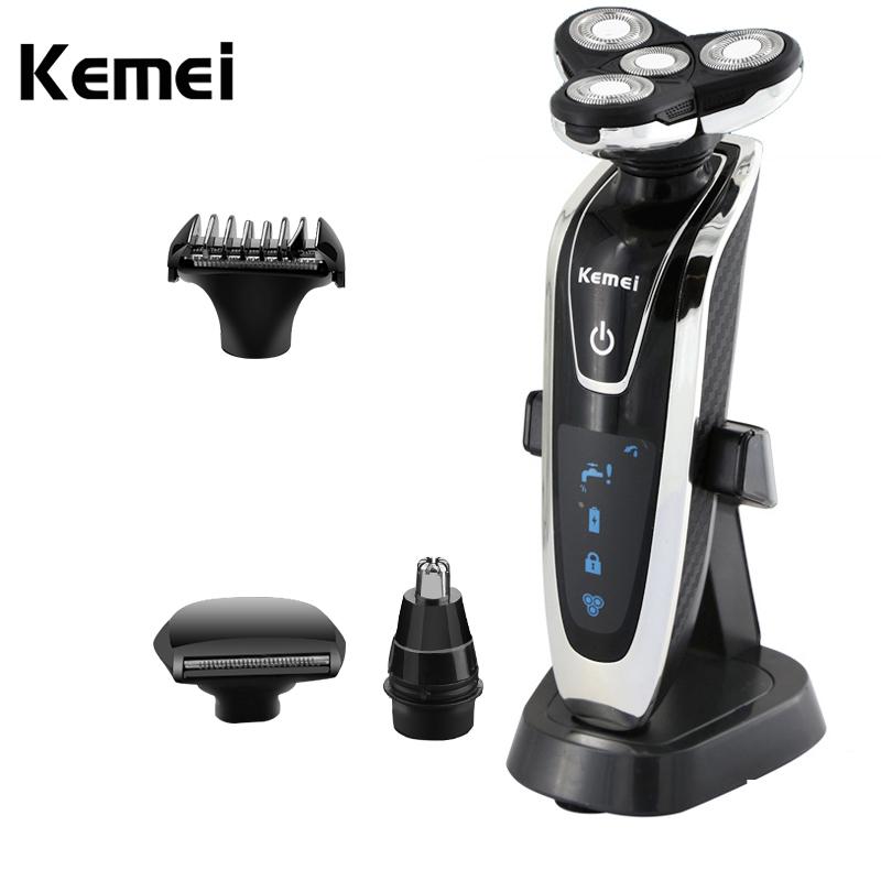 Kemei 3D Men's Electric Shaver Beard Trimmer Rechargeable waterproof 4 blade shaver Razor for Men Shaving Machine - V.I.P Digital Presence