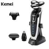 Kemei 3D Men's Electric Shaver Beard Trimmer Rechargeable waterproof 4 blade shaver Razor for Men Shaving Machine - V.I.P Digital Presence