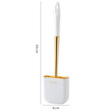 Luxury Toilet Brush Wall Mounted Holder Silicone Flat Head Cleaning Brush Corner Gap Cleaner - V.I.P Digital Presence