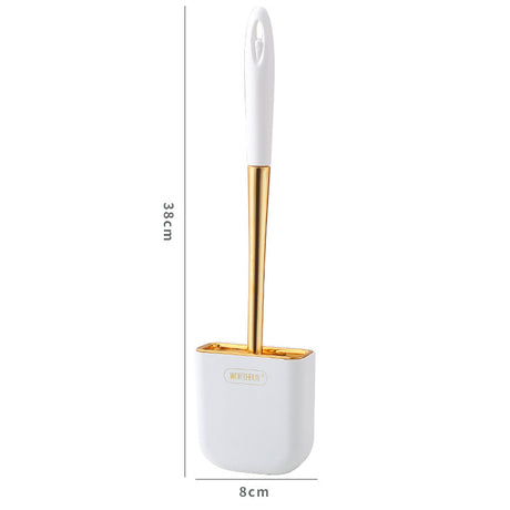 Luxury Toilet Brush Wall Mounted Holder Silicone Flat Head Cleaning Brush Corner Gap Cleaner - V.I.P Digital Presence