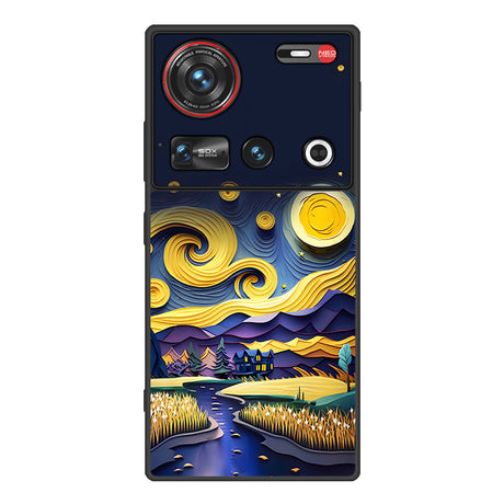 Nubia Z70Sultra Phone Case Leather Business Anti-drop Protective Cover Classic Starry Sky - V.I.P Digital Presence
