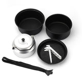 Non-stick coating aluminum alloy cover pot kettle lightweight portable camping pot frying pan outdoor picnic pot set - V.I.P Digital Presence